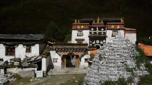 Chonggu Monastery in Daocheng County, Garze