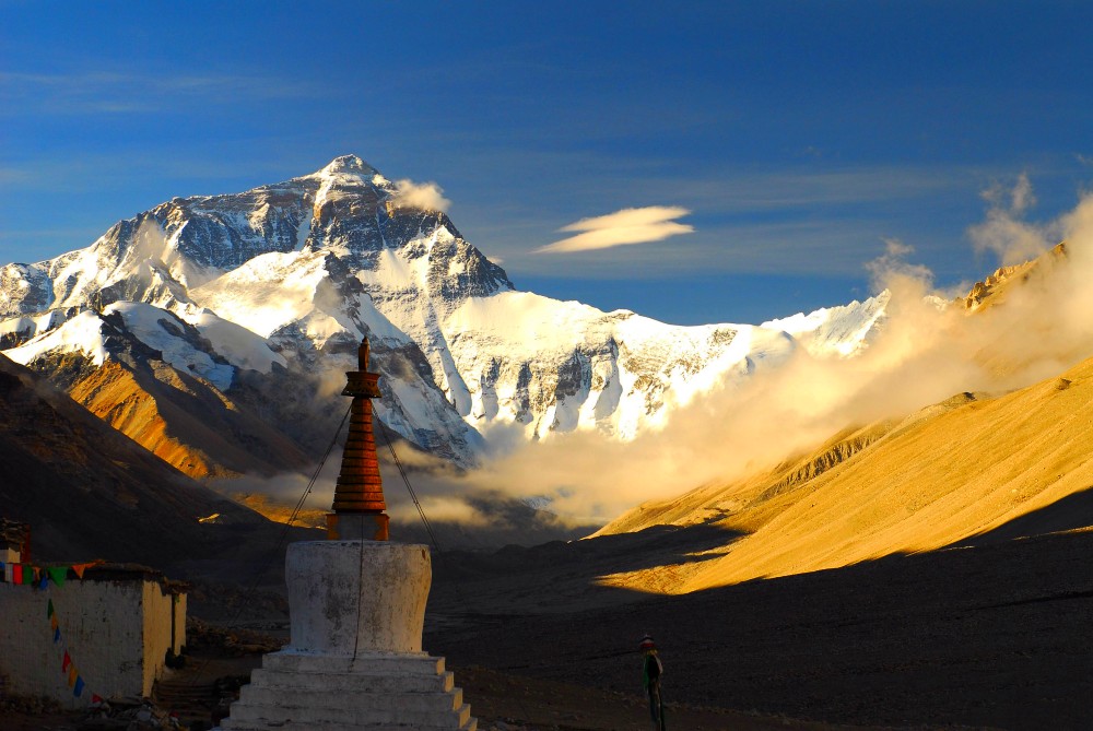 Mount Everest in Tibet Region