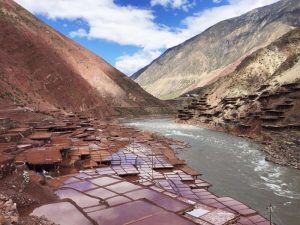 Yanjing Salt Well Town in Markam County, Chamdo